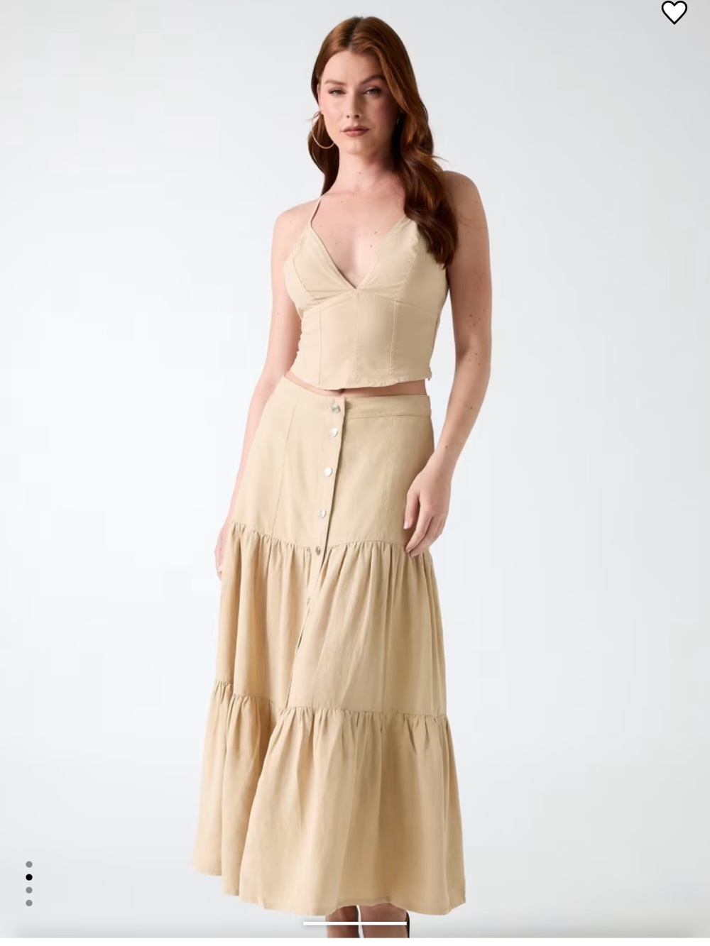 Guess by Marciano Linen-blend maxi skirt